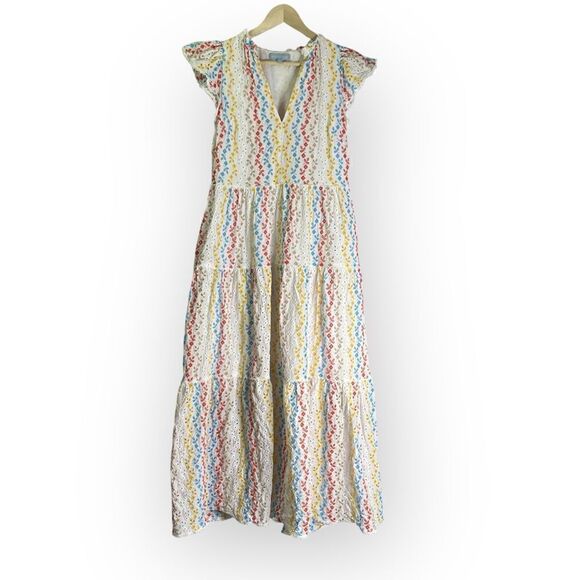 ANTONIO MELANI Dresses & Skirts - Antonio Melani x Kimberly Whitman Kari Embroidered Ruffle Eyelet Maxi Dress 12